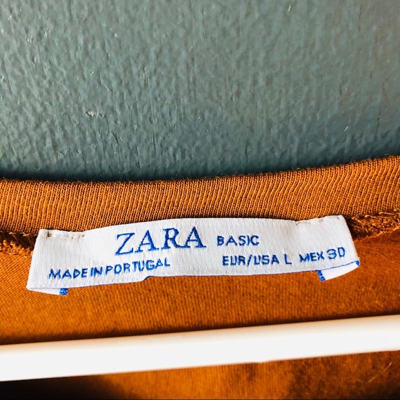 Zara Basic Cropped Tee SZ L - Picture 2 of 4